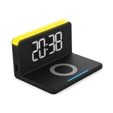 Terratec Chargeair Reloj Despertador Digital Negro, Amarillo