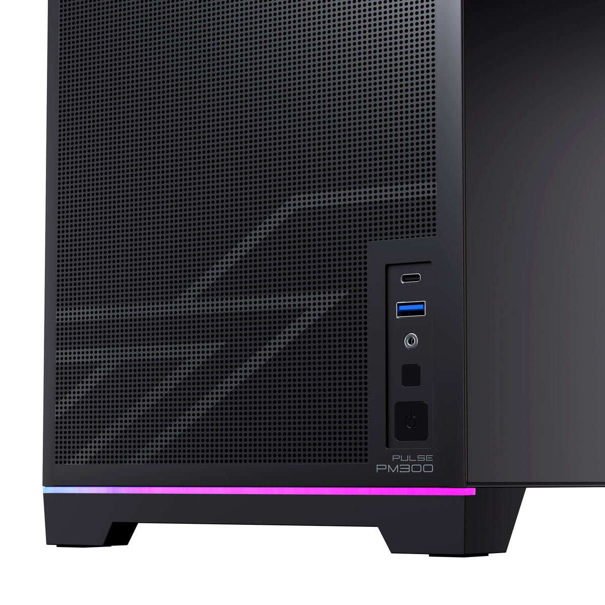 Caja Pc  Micro-Atx Semitorre Einarex Pm300 Core C-Templado Negra Excs-Pm-300c-B