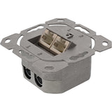 Inline Cat.6 Wall Outlet Box Montaje En Superficie O Empotrado 2x Enchufes Rj45 Blanco Vertical