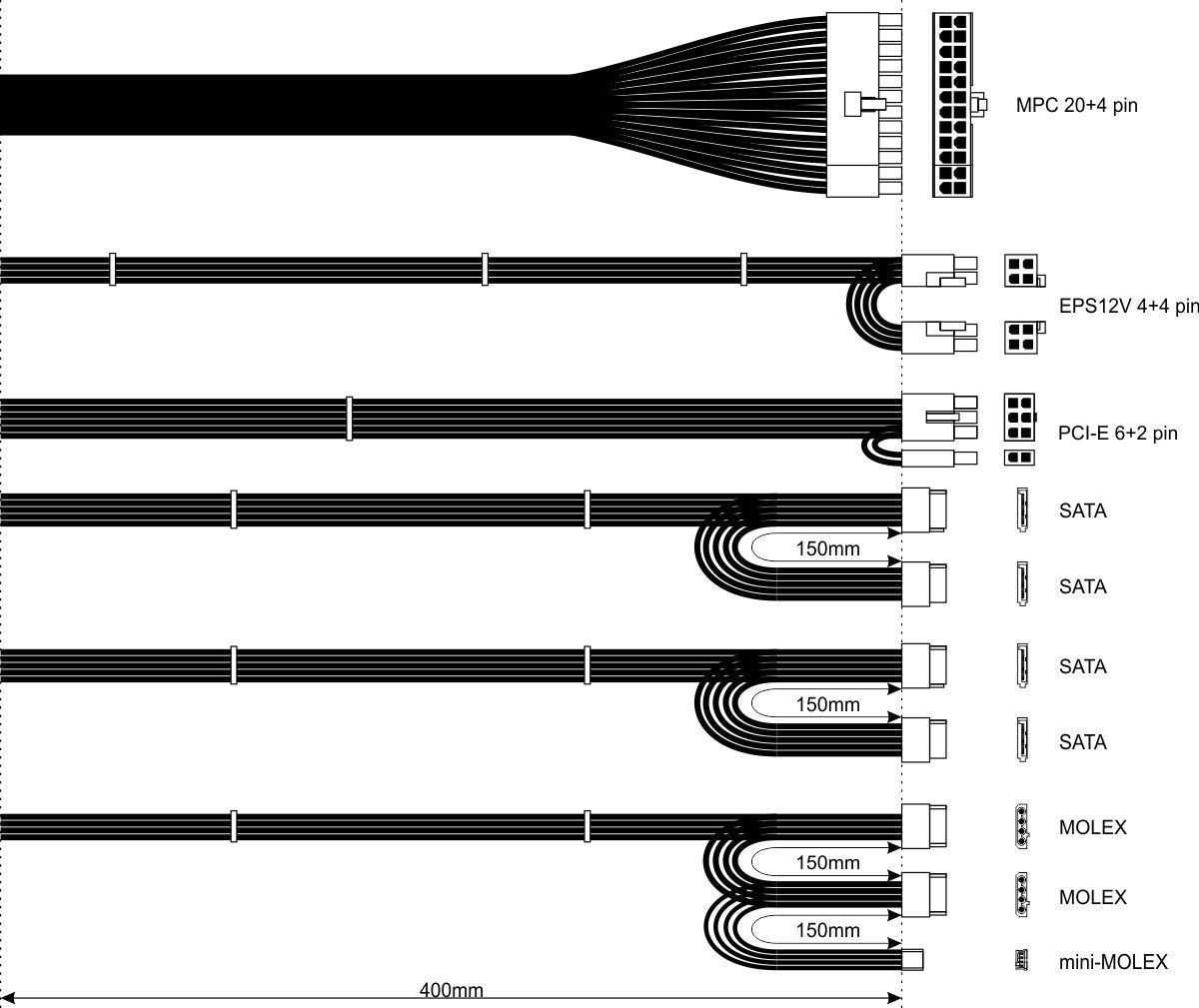 EAN 5901720133472 - Akyga AK-U4-350 unidad de fuente de alimentación 350 W 20+4 pin ATX ATX Negro imagen 3