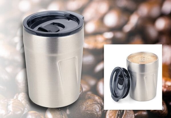 Troika Thermobecher Espresso Doppio Platafarben