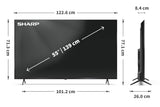 EAN 5905683272896 - Sharp 55HP5265E Televisor 139,7 cm (55") 4K Ultra HD Smart TV Wifi Negro imagen 8