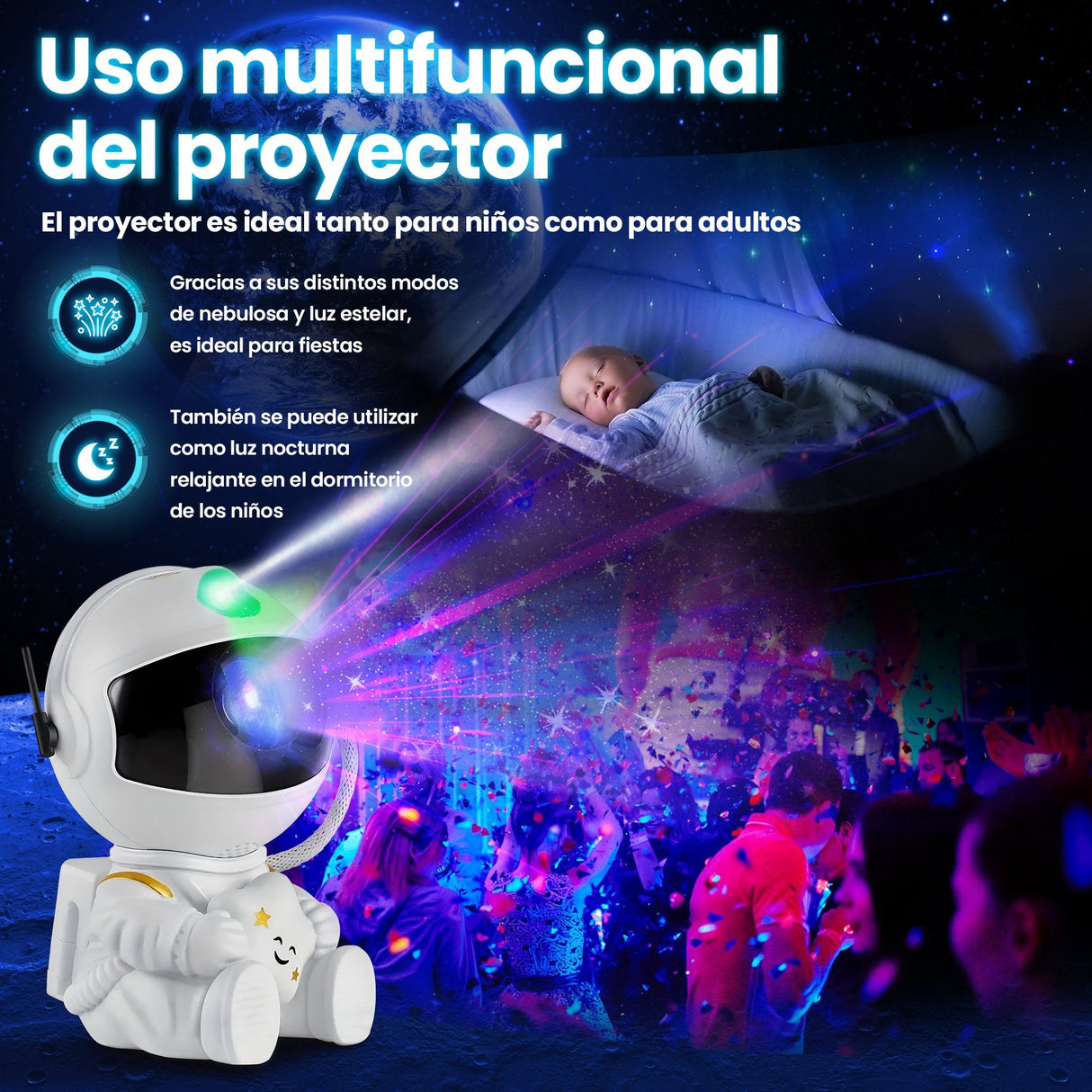 Extralink Home Mini Astronauta Projektor Gwiazd 03