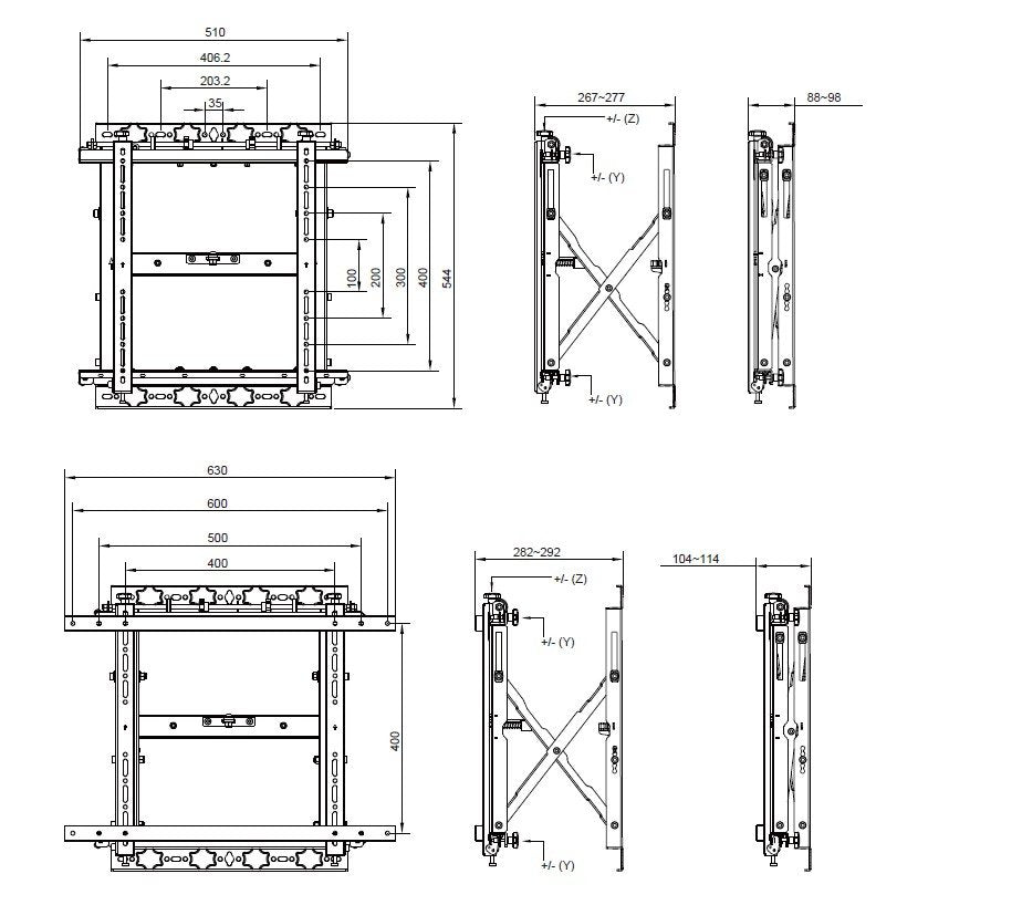 Equip Soporte De Pared Profesional Para Tv De 19"-70" - Inclinable - Gestion De Cables - Peso Max 50kg - Vesa 600x400mm