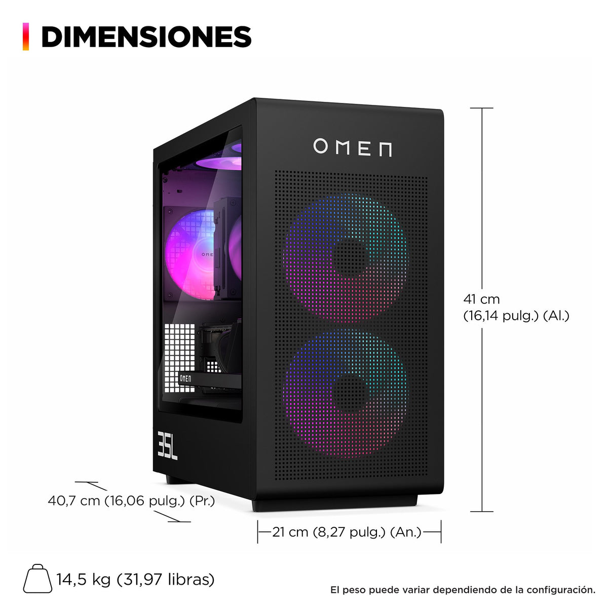 EAN 0199251297069 - HP OMEN 35L Gaming Desktop GT16-0051ns PC Intel® Core™ i5 i5-14400F 16 GB DDR5-SDRAM 1 TB SSD NVIDIA GeFo imagen 4