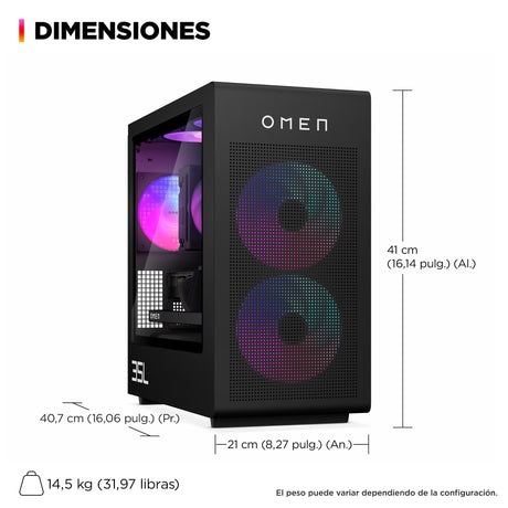 EAN 0199251297069 - HP OMEN 35L Gaming Desktop GT16-0051ns PC Intel® Core™ i5 i5-14400F 16 GB DDR5-SDRAM 1 TB SSD NVIDIA GeFo imagen 4