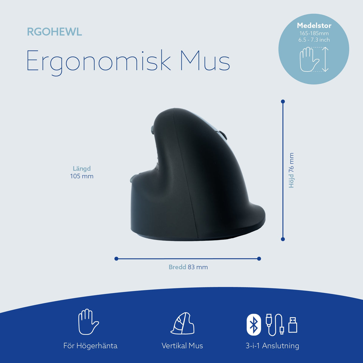 EAN 8719274491910 - R-Go Tools RGOCONMWLWH teclado numérico Portátil imagen 8