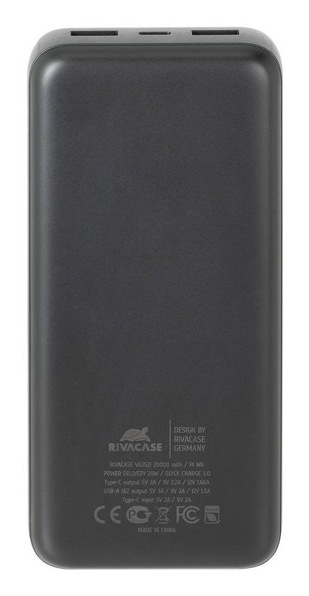 Rivacase Powerbank Va2521 20000mah Qc/Pd/Lcd 20w