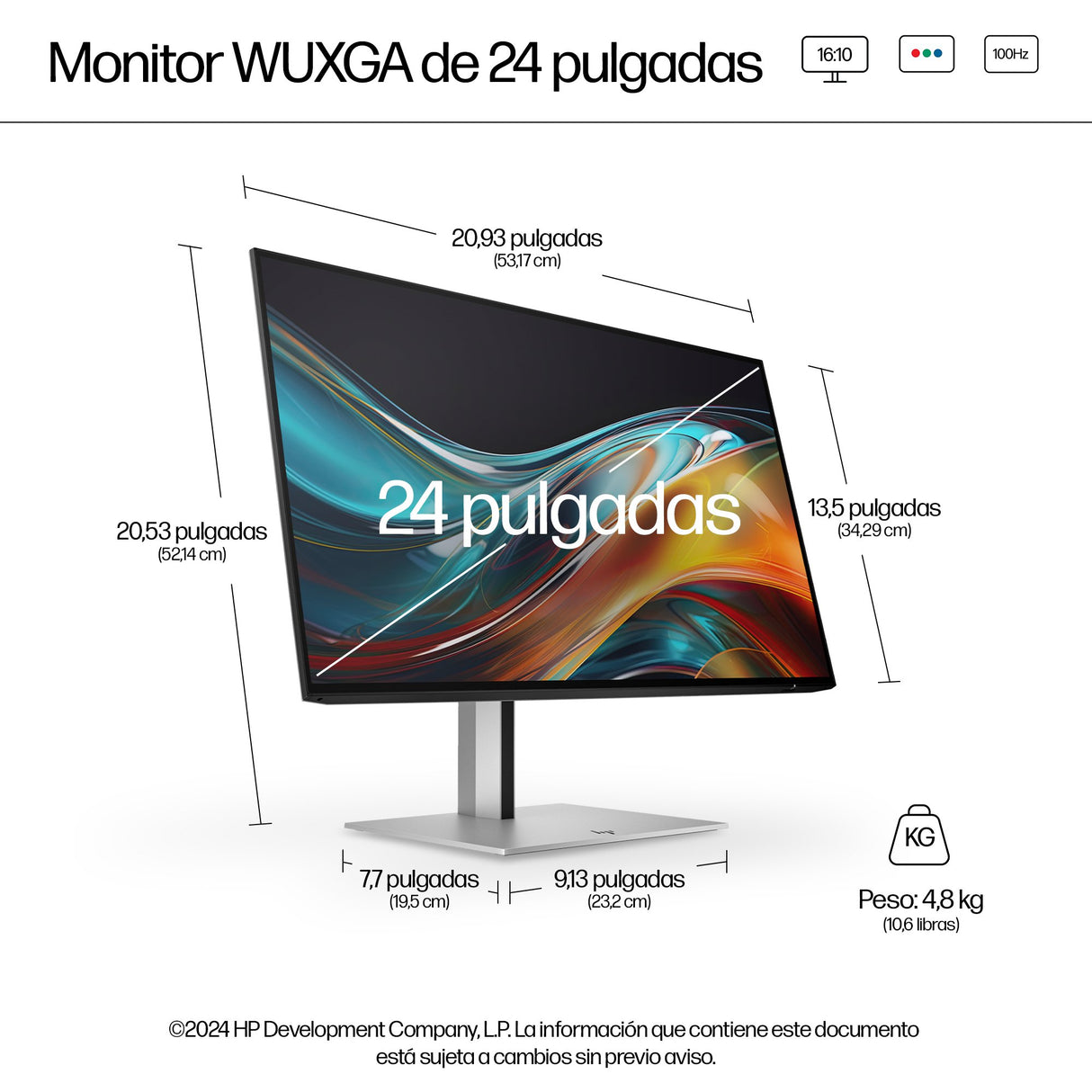 EAN 5715063476154 - HP Series 7 Pro 24 inch WUXGA Monitor - 724pn pantalla para PC 61 cm (24") 1920 x 1200 Pixeles LCD Negro, imagen 4