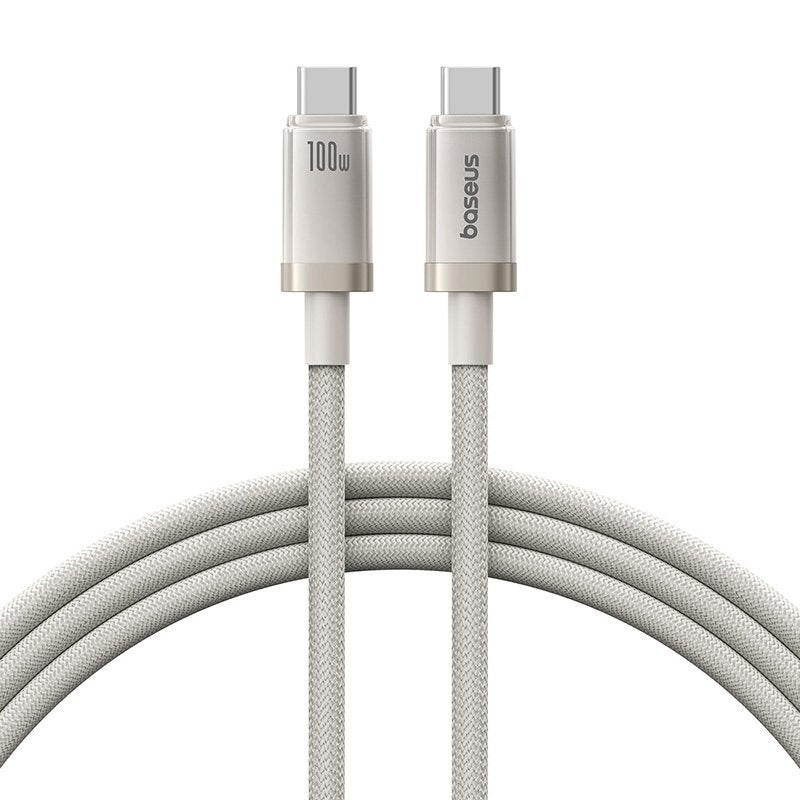Titanium Alloy Fast Charging Cable Type-C To Type-C 100w 1m Galaxy Titanium Gold