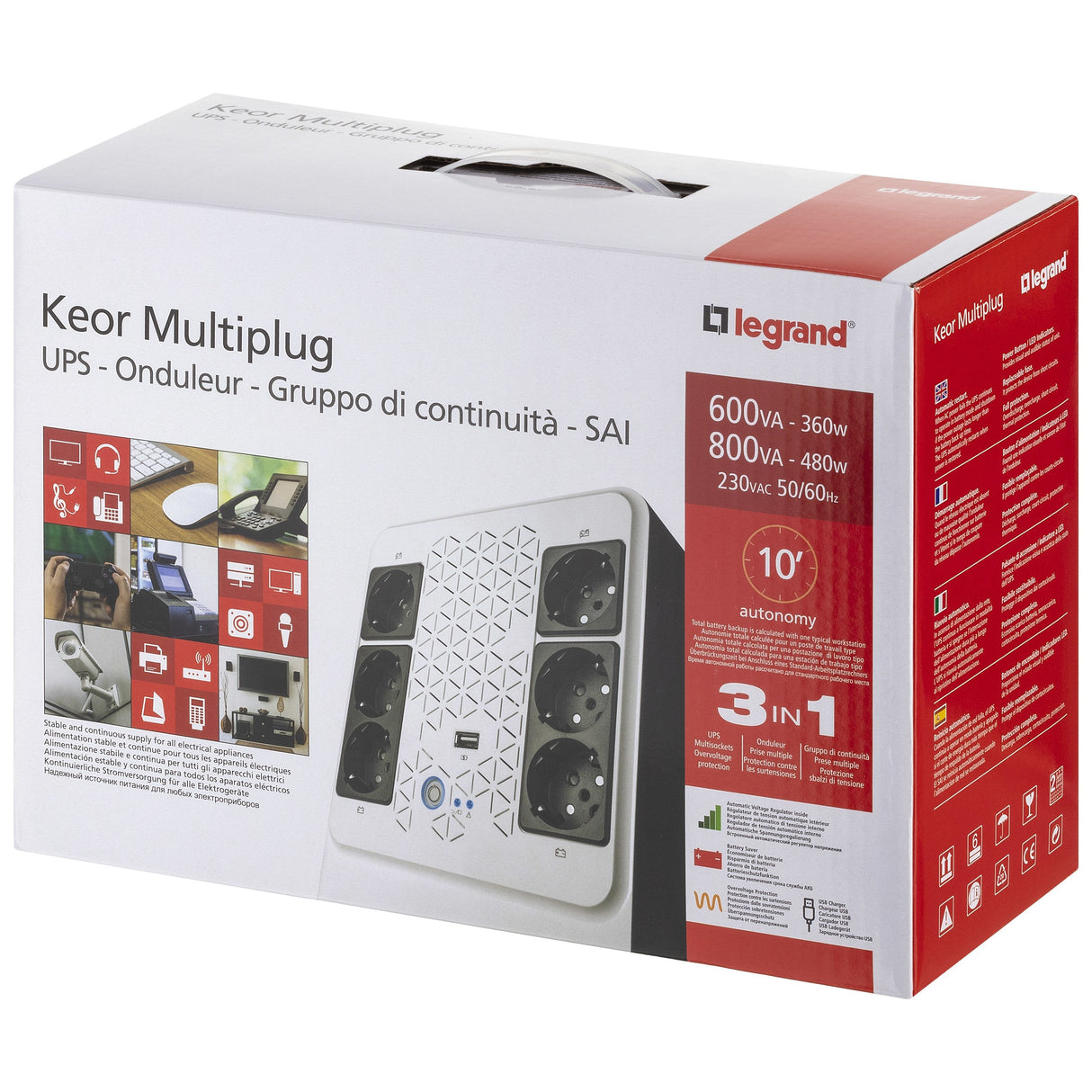 !Ups Keor Multiplug 600  Avr 4+2 Fr 310083