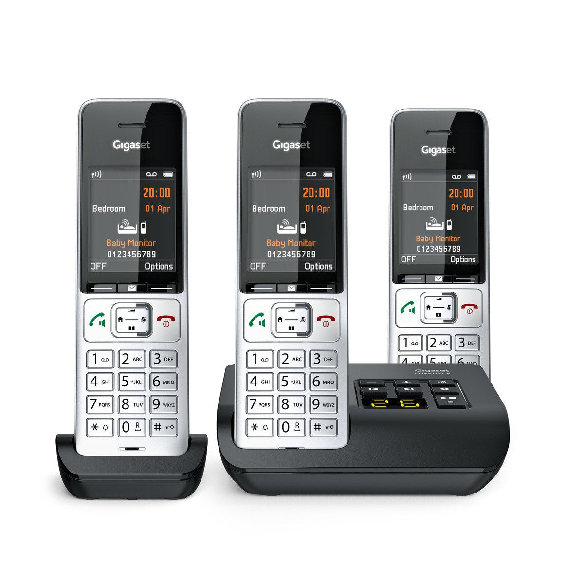 Gigaset Comfort 500a Trio Plata Negro  Telefono