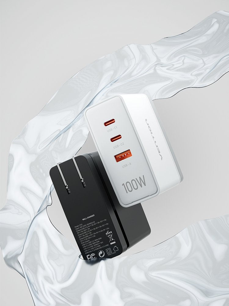 EAN 6922794772632 - Vention FEGW0-EU cargador de dispositivo móvil Universal Blanco Corriente alterna Carga rápida Interior imagen 2