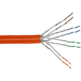 Cable De Red Duplex Inline S/Ftp Pimf Cat.7a Awg23 1200mhz Libre De Halógenos Naranja 500m