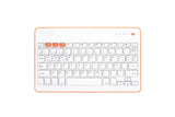 Teclado Silver Ht Inalambrico Bt V3.0 (Win And Ios Smarttv) Blanco Peach