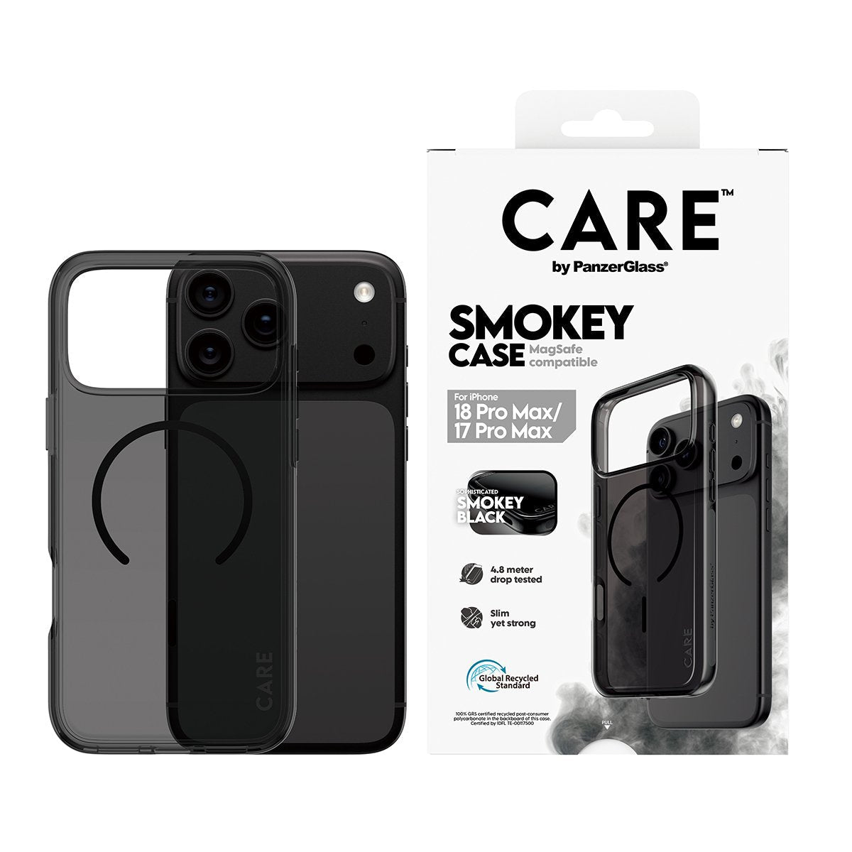 Panzerglass Care Smokey Case W. Negro Magsafe Iphone 18 Pro Max/ 17 Pro Max
