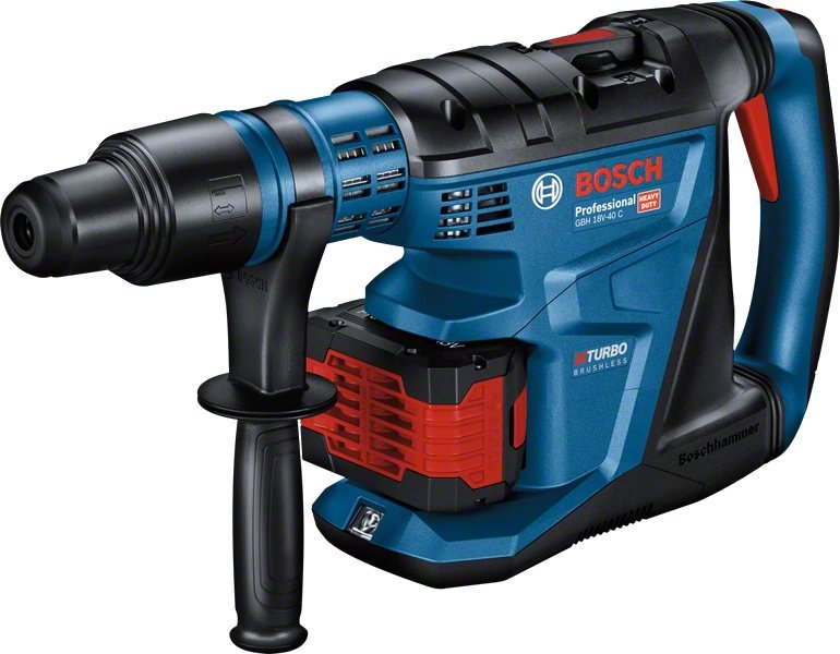 Taladro Percutor Inalámbrico Bosch Professional Biturbo Gbh 18v-40 C Professional, 18 Voltios Azul/Negro, 2 Baterías Procore18v 8,0 Ah, En Xl-Boxx