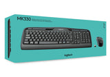 Teclado Ingles Logitech Mk330 Internacional Wireless Combo Unifying P/N:920-003989