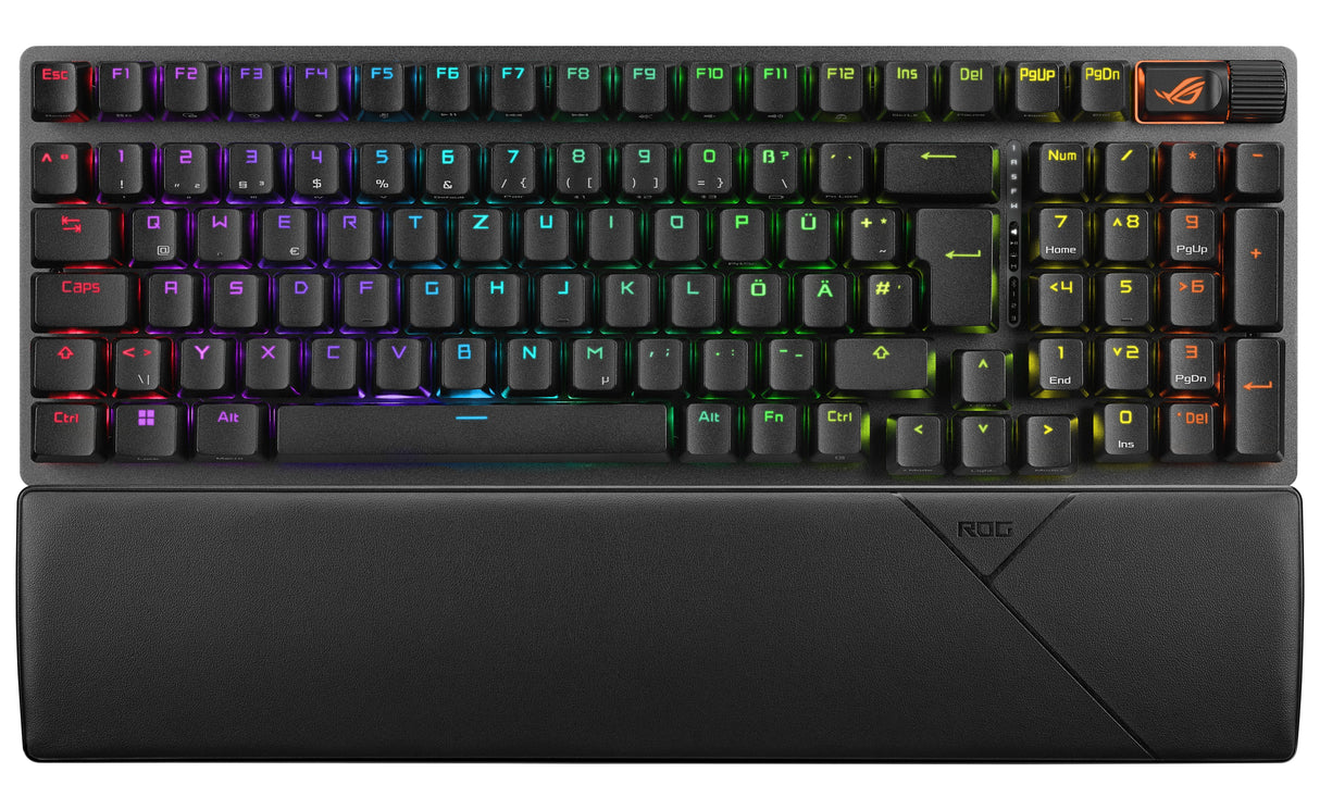 Teclado Alemán Asus Rog Strix Scope Ii 96 Wireless Usb + Rf Wireless + Bluetooth Qwertz Negro