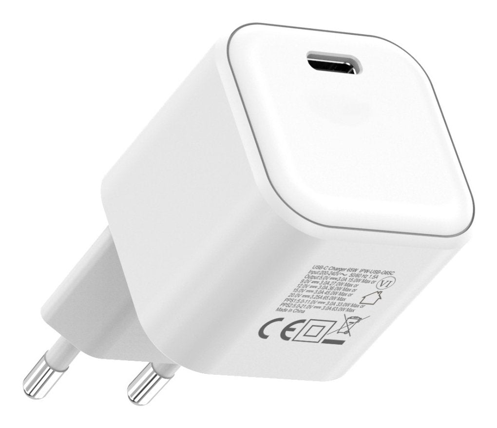 Techly Ipw-Usb-G65c Cargador De Dispositivo Móvil Universal Blanco Corriente Alterna Carga Rápida Interior