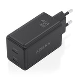 Aisens Cargador Gan 65w, 2xusb-C Pd3.0 Qc4.0, Negro