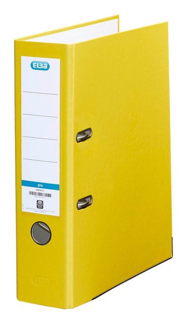 Elba Archivador Smart Pro Pp Papel Con Etiqueta De Lomo Amarillo