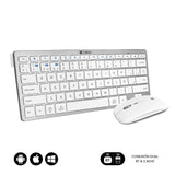 Teclado Y Ratón Inalámbrico Subblim Oco010 Combo Multidispositivo Compacto Plata