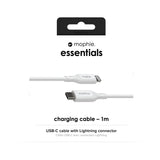 EAN 0840056185746 - mophie essentials Lightning to USB-C | charging cable (1M) Blanco imagen 6