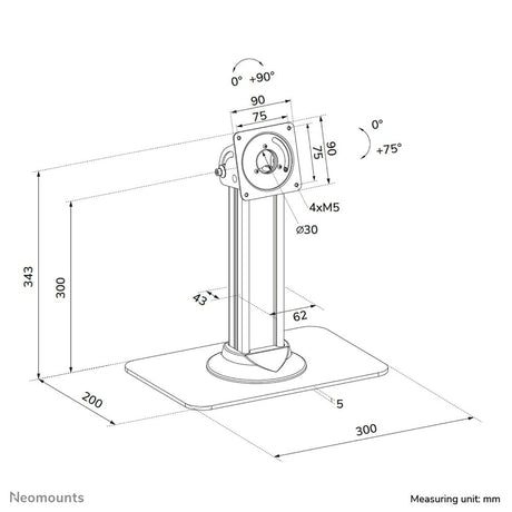 EAN 8721246340393 - Neomounts DS15-631BL1 accesorio o pieza de recambio para tableta Soporte para tableta imagen 13