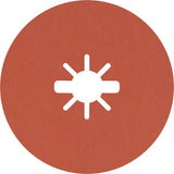 Bosch Professional X-Lock Expert R782 Prisma Disco Abrasivo De Fibra Cerámica, Ø 125 Mm, K120 5 Piezas, Diámetro 22,23 Mm 2608621811