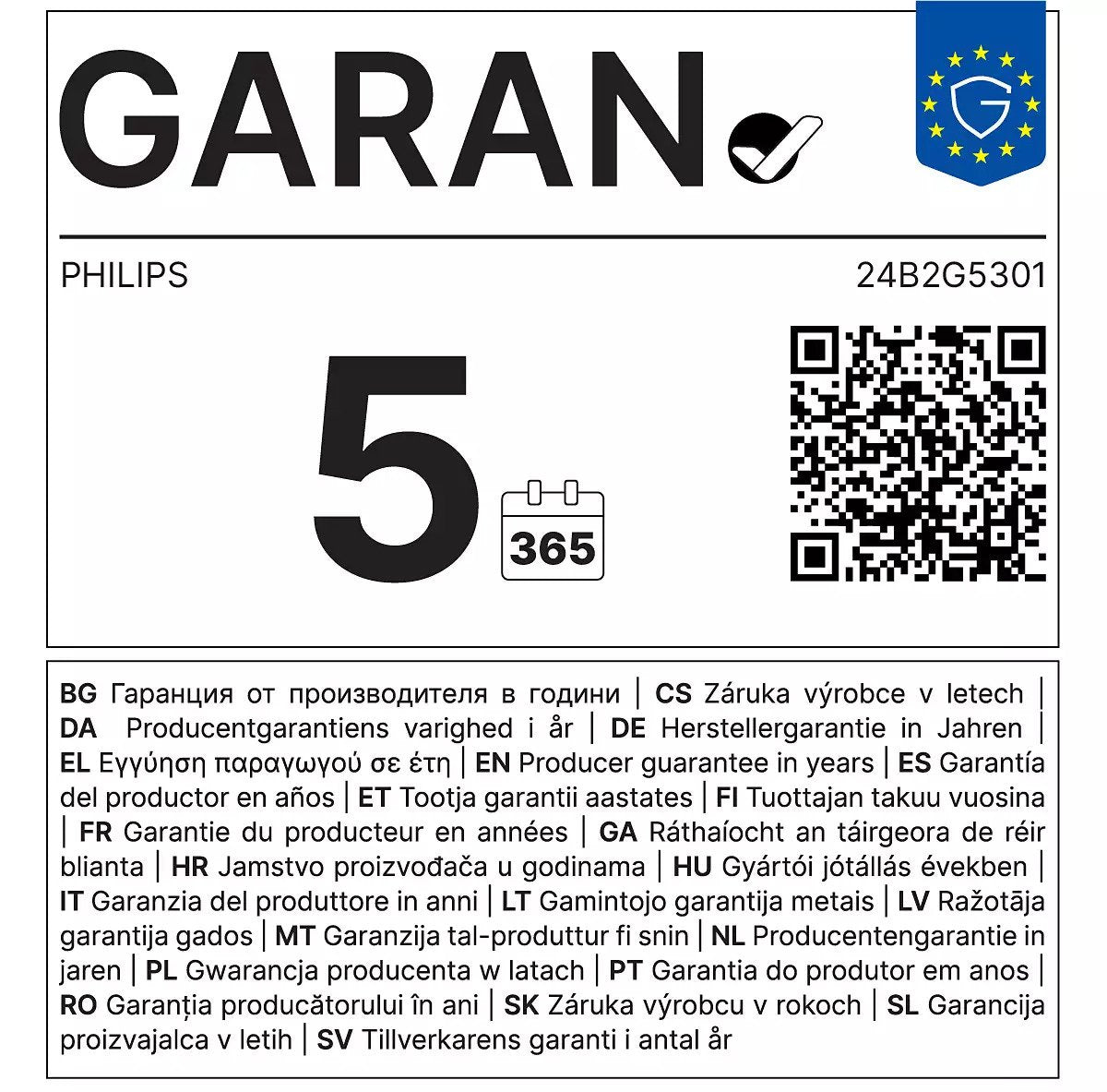 EAN 8721038001747 - Philips 5000 series 24B2G5301/00 pantalla para PC 60,5 cm (23.8") 1920 x 1080 Pixeles Full HD LCD Negro imagen 13