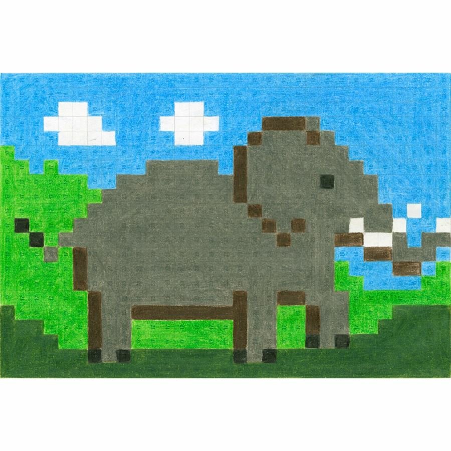 Faber-Camell Pixel-It Ausmalhch Con 32 Motiven