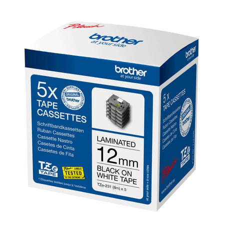 EAN 4977766802796 - Brother TZE-231M5 cinta para impresora de etiquetas Negro sobre blanco imagen 3