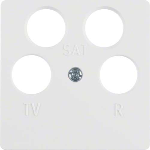 Berker 1484 19 09 Placa Central S.1 4-Ant.-Toma De Corriente Pws
