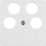 Berker 1484 19 09 Placa Central S.1 4-Ant.-Toma De Corriente Pws