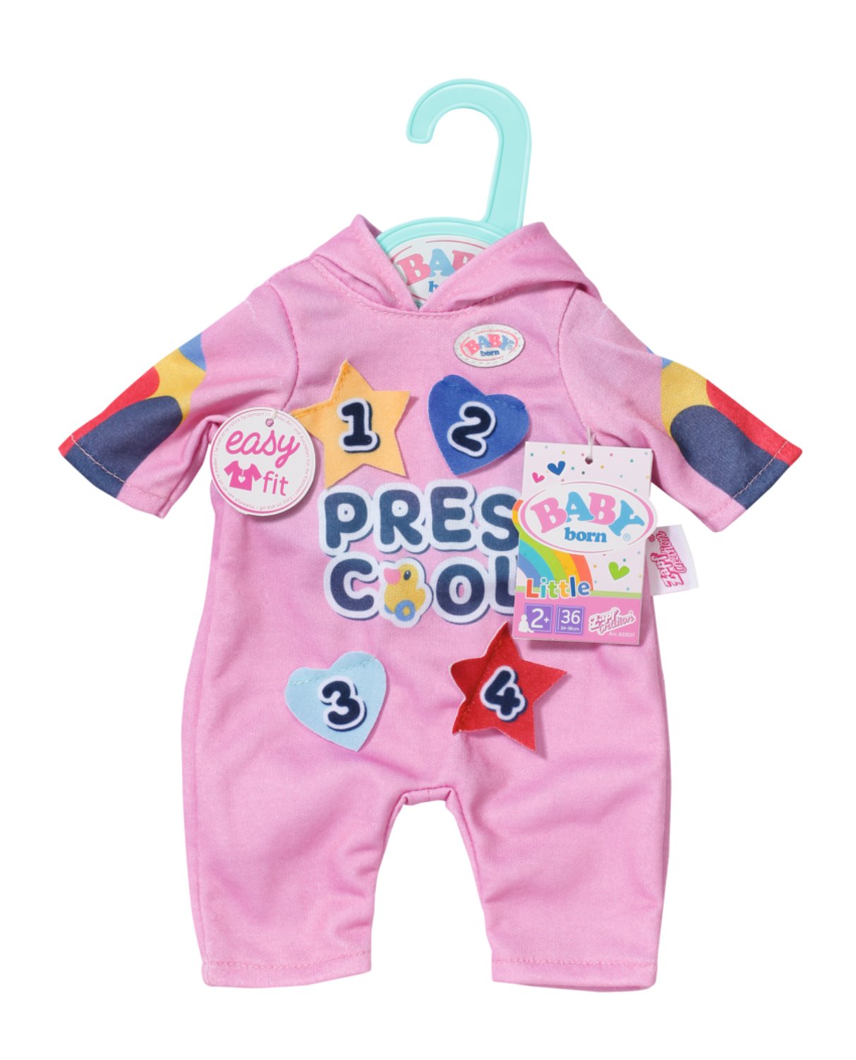 Pelele De Muñeca Baby Born Kindergarten Romper+Badges