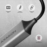 EAN 8595247907943 - Axagon ADE-TXCA Gigabit Ethernet Adapter USB-C+ USB-A - titangrau - Adapter - Digital/Daten 1000 Mbit/s imagen 5