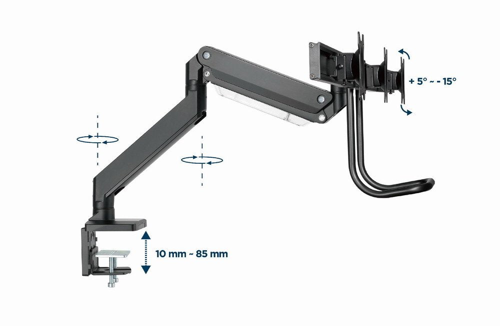 EAN 8716309127691 - Gembird MA-DA3-03 soporte para monitor 68,6 cm (27") Escritorio Negro imagen 12