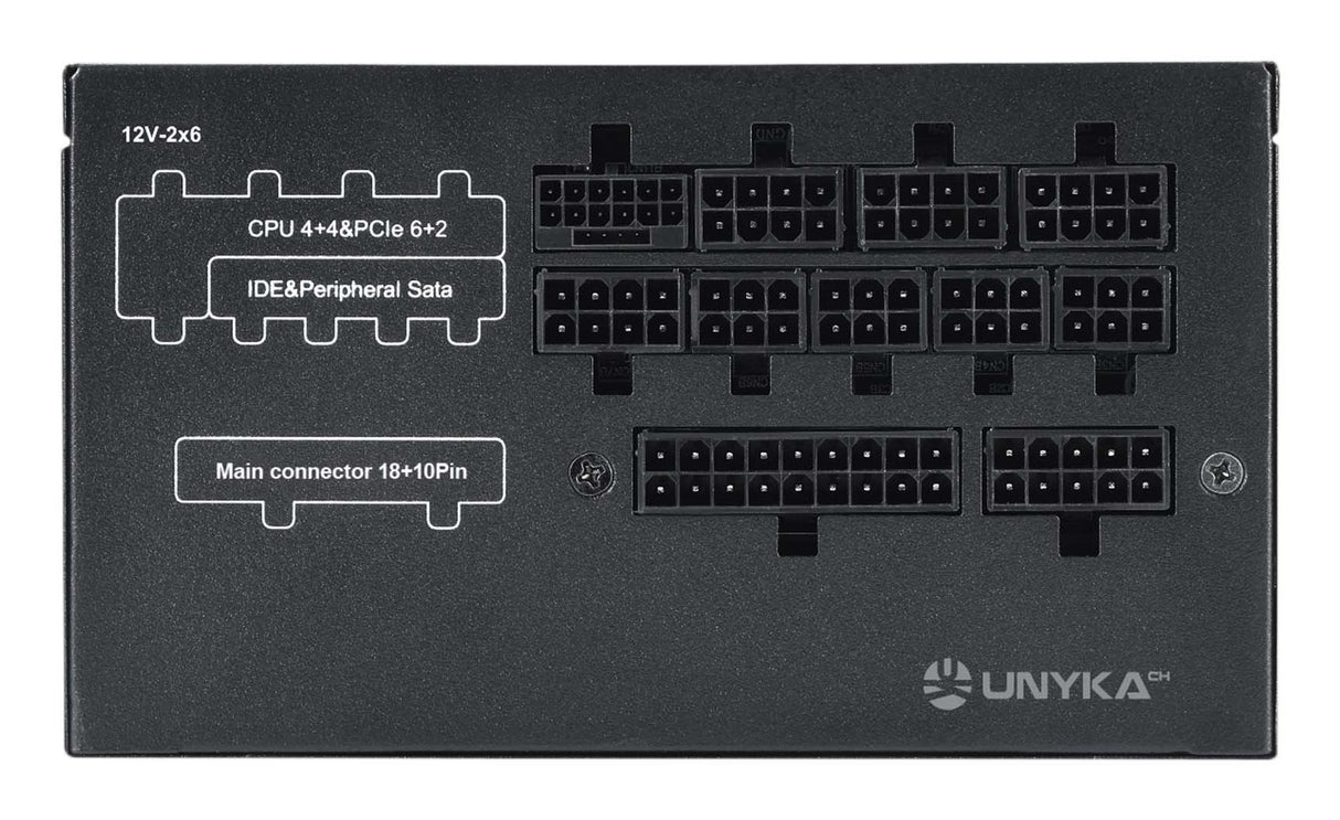 EAN 8436617921407 - UNYKAch UK213850 unidad de fuente de alimentación 18+10 pin ATX Negro imagen 3