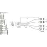 Cable Sas Inline Mini Sas Sff8087 A 4x Sata Ocr Directo 0,5 M