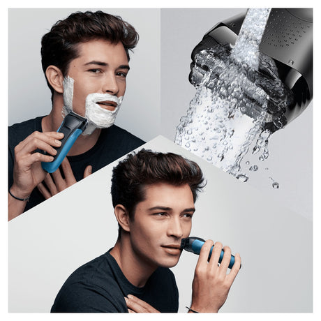 EAN 4210201276425 - Braun Series 3 310BT Máquina de afeitar de láminas Recortadora Negro, Azul imagen 3