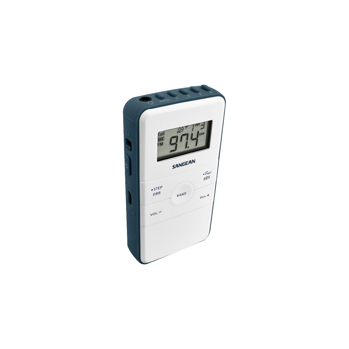 Sangean Dt-140 Blanco Radio De Bolsillo Fm Am Batería Recargable