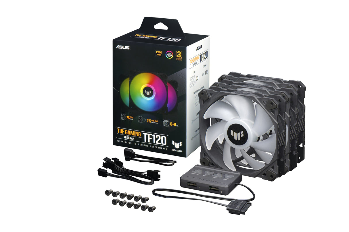 Ventilador Asus Tuf Gaming Tf120 Argb 3 In 1 Plus Controller