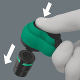 Wera 05005540001, 8010 B Zyklop Comfort, Carraca Negro/Verde