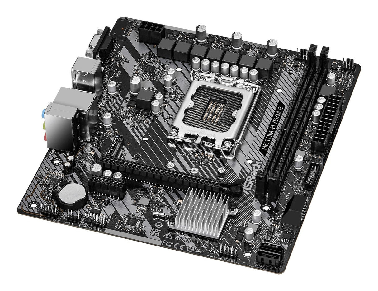 Placa Base Asrock H610m-Hvs/M.2 R2.0 Intel H610 1700 Micro Atx 2 Ddr4 Vga Hdmi Pcie4 1x M.2