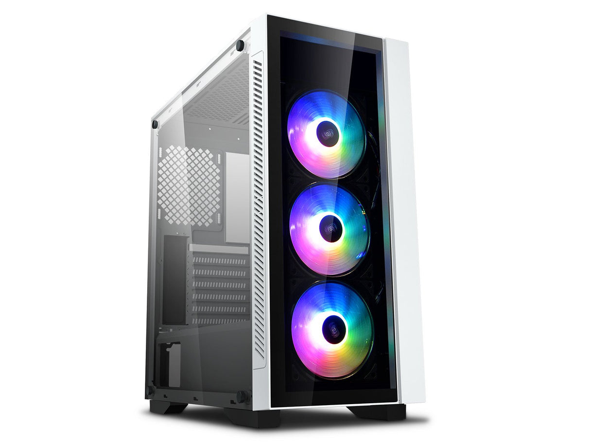 Caja Pc Deepcool E-Atx Matrexx 55 V3-Add Rgb 3f White Tempered Glass Bahias 2x3'5,2x2'5/1xusb3.0,2xusb2.0/Audio In/Out/Cristal Templado
