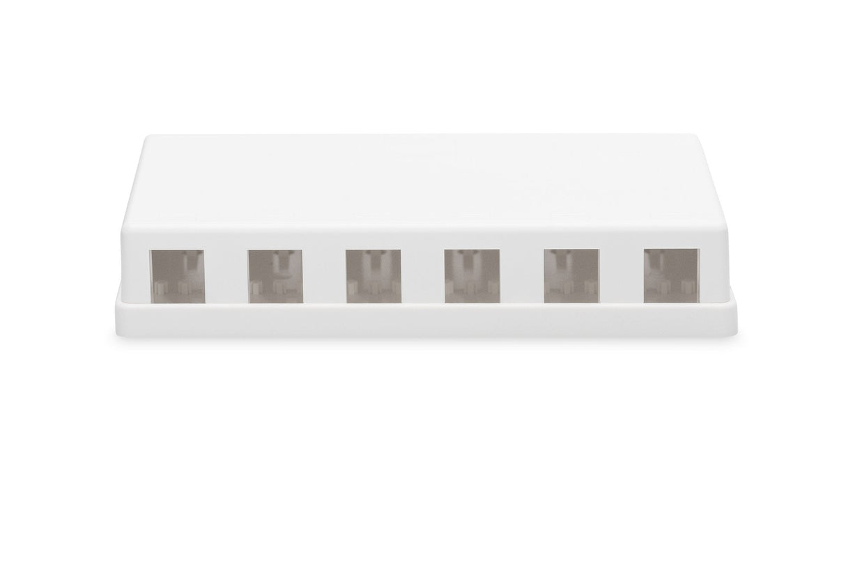 Caja Digitus Para Keymone Jacks 6 Puertos, Blanca, Caja De Superficie
