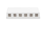 Caja Digitus Para Keymone Jacks 6 Puertos, Blanca, Caja De Superficie
