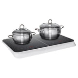 Medion Placa De Inducción Doble, 3500 Vatios10 Ajustes De Temperatura, Pantalla Led, Md18493, Negro