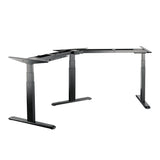 Sit-Stand Desk Frame, Triple Motor, 120° Angled, Negro